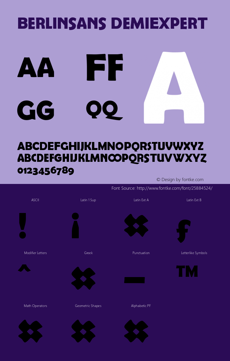 Berlinsans-DemiExpert Version 001.000 Font Sample