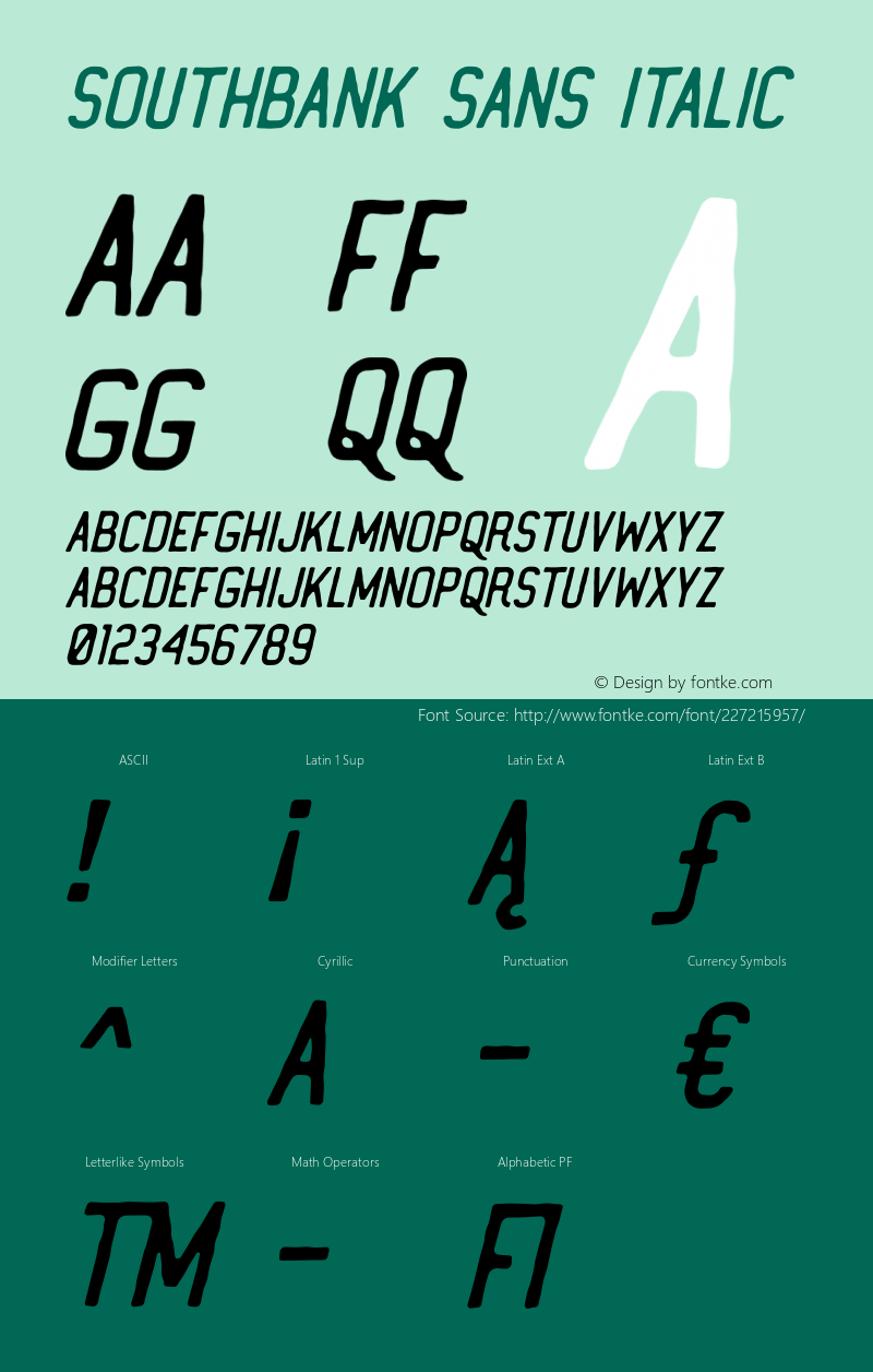 SouthbankSans-Italic Version 1.000;PS 001.001;hotconv 1.0.56图片样张