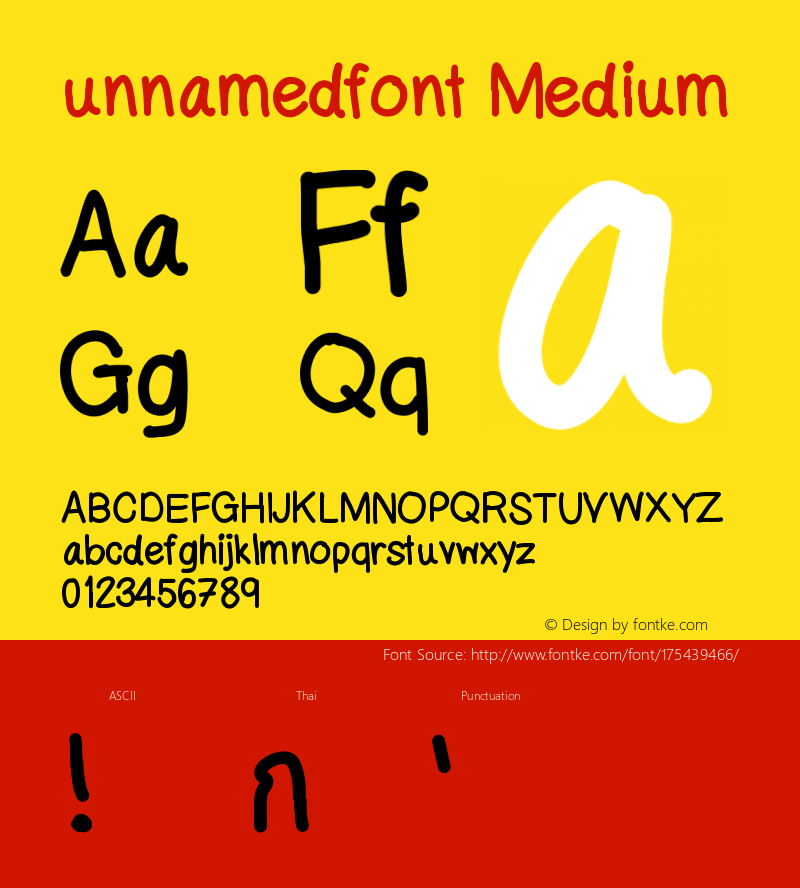 unnamedfont Version 001.000图片样张