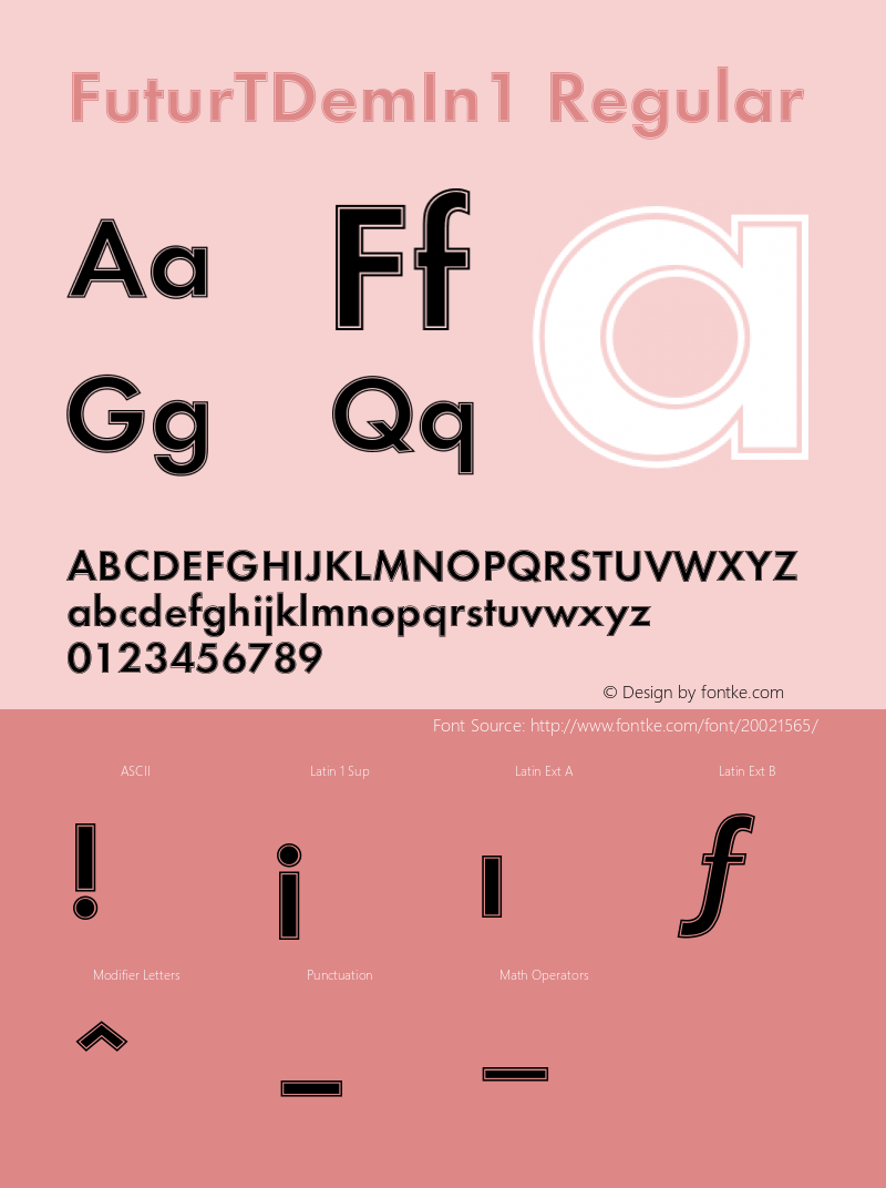 FuturaT-DemiIn1 001.002 Font Sample