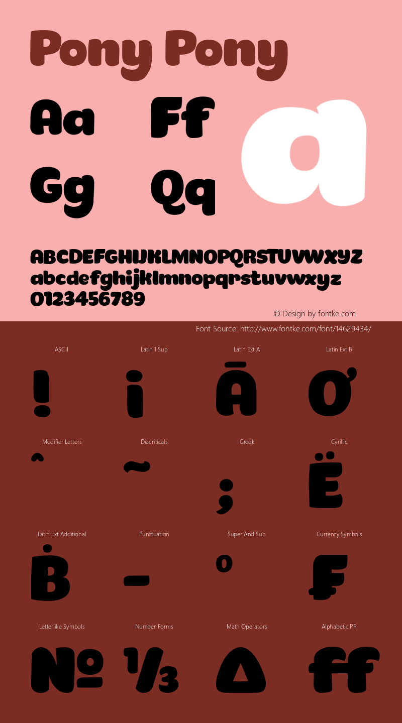 Pony Pony 001.001 Font Sample