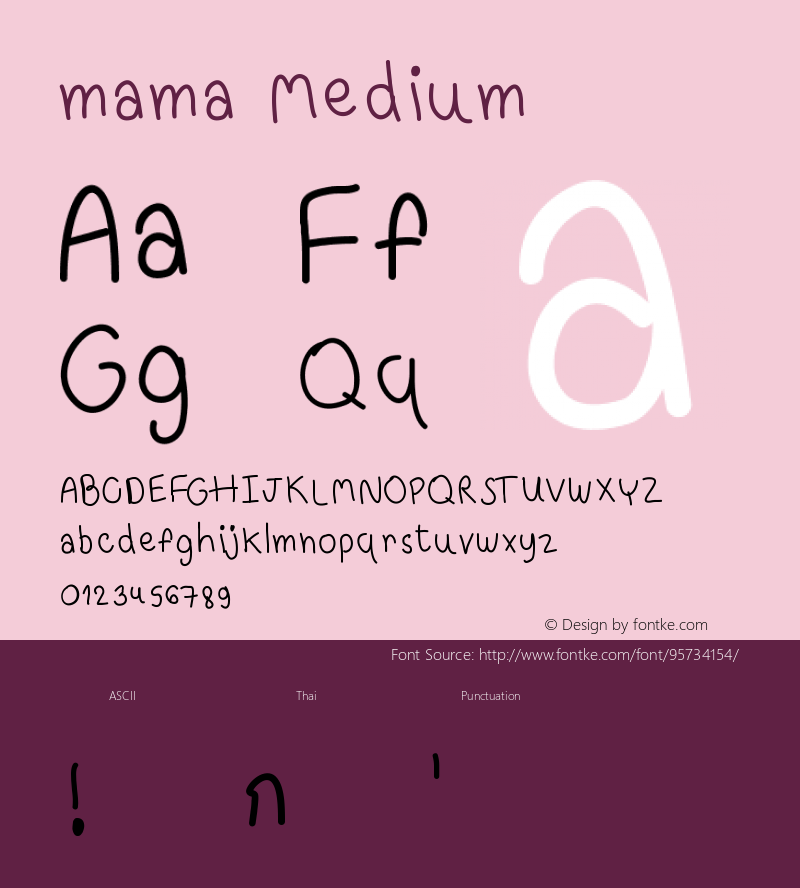 mama Version 001.000 Font Sample