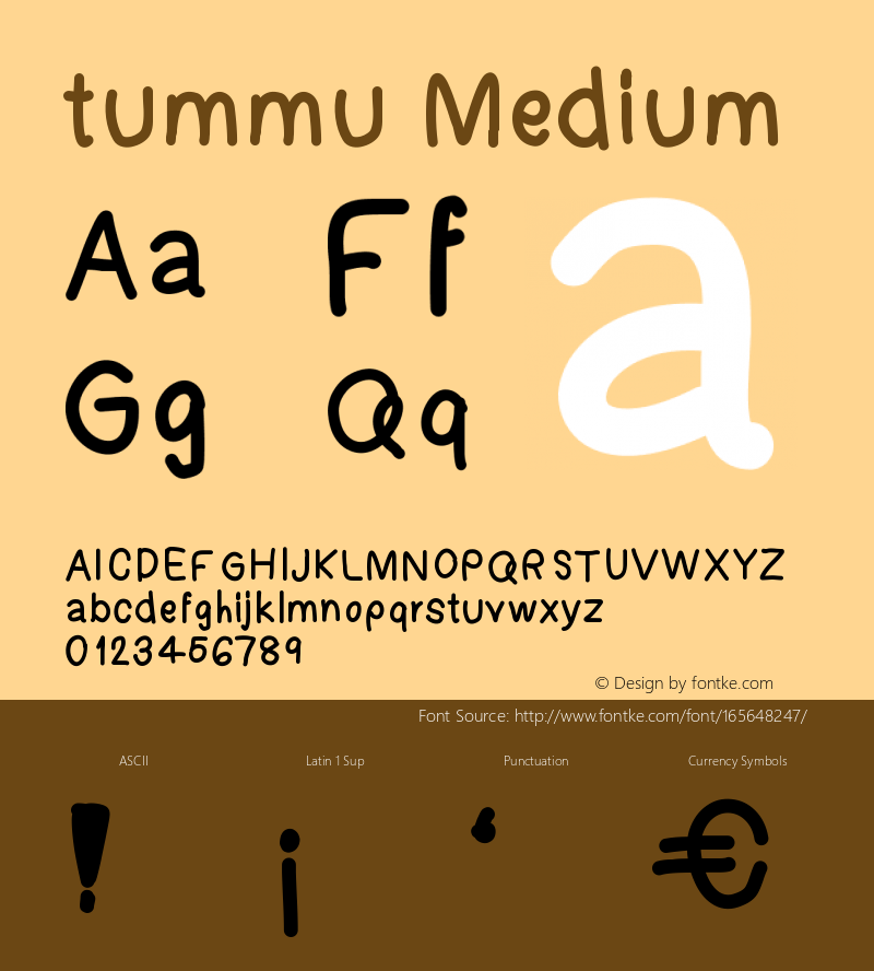 tummu Version 001.000 Font Sample