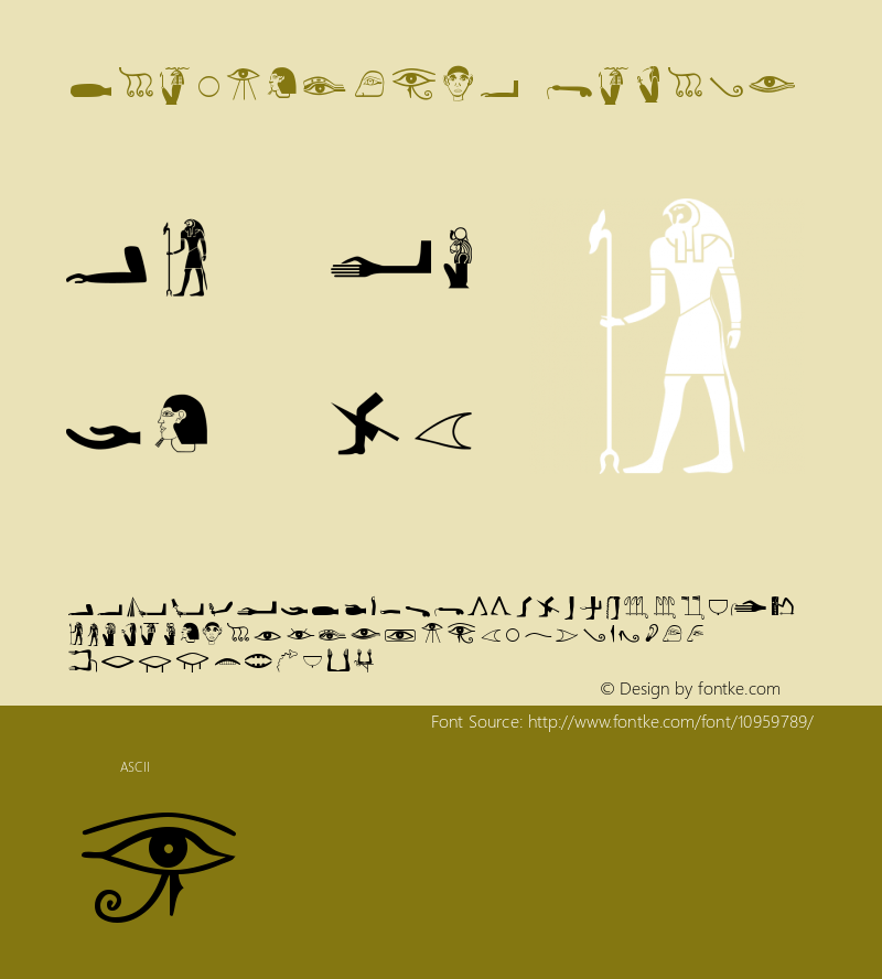 HieroglyphB Medium Version 001.000 Font Sample