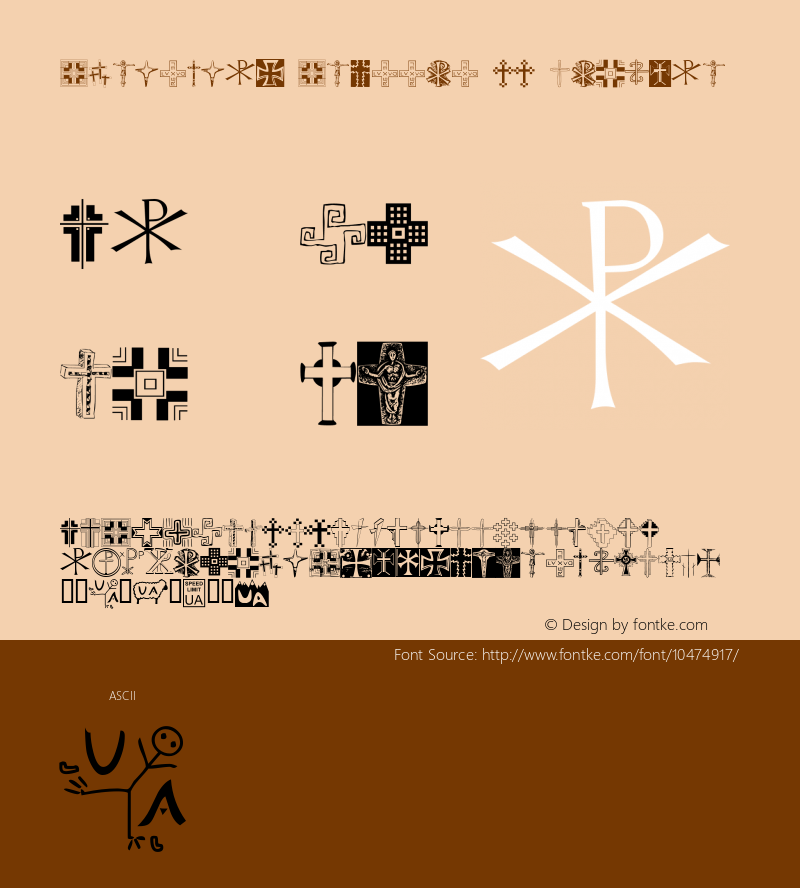 Christian Crosses II Regular Version 1.00  9/6/98 Font Sample