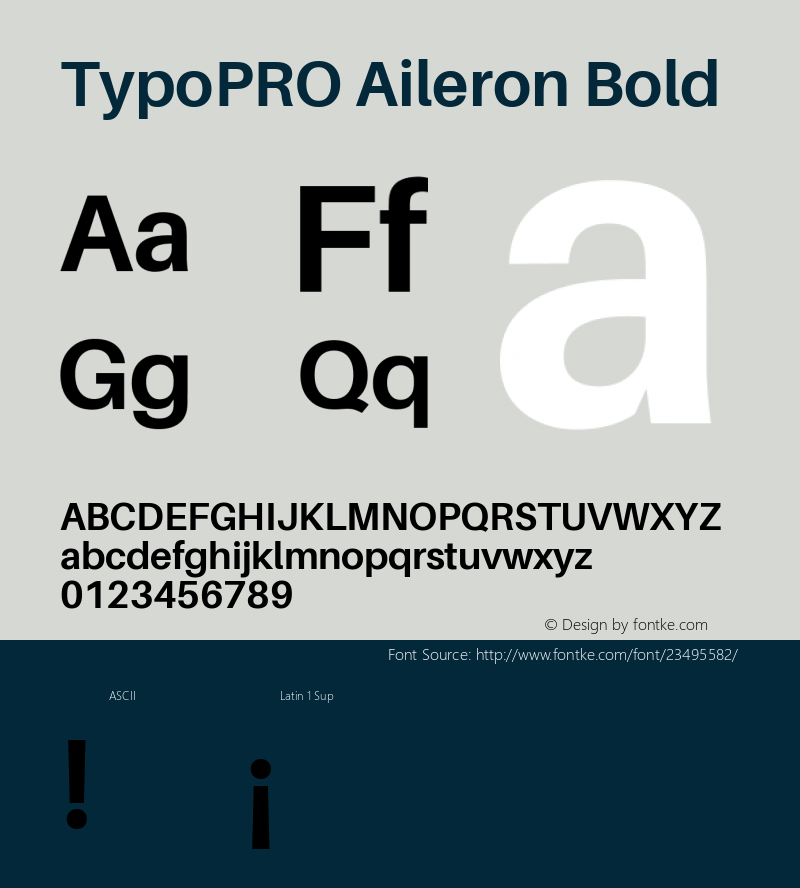 TypoPRO Aileron Bold Version 1.102;PS 001.102;hotconv 1.0.70;makeotf.lib2.5.58329 Font Sample