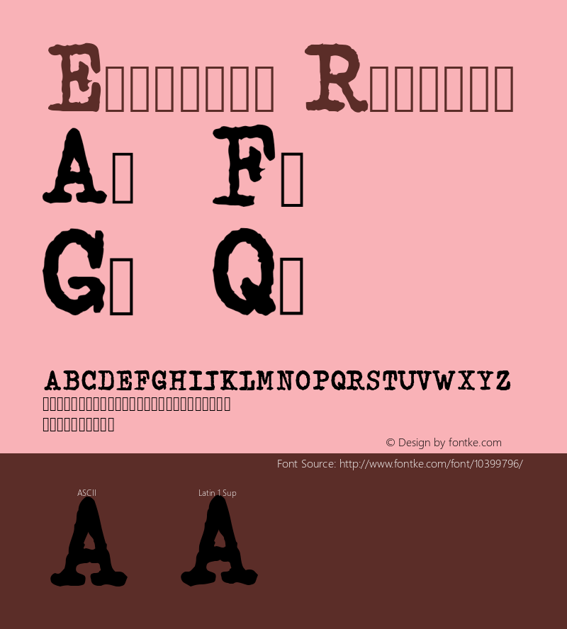 Espresso Regular 1.0 Wed May 27 16:15:43 1998 Font Sample