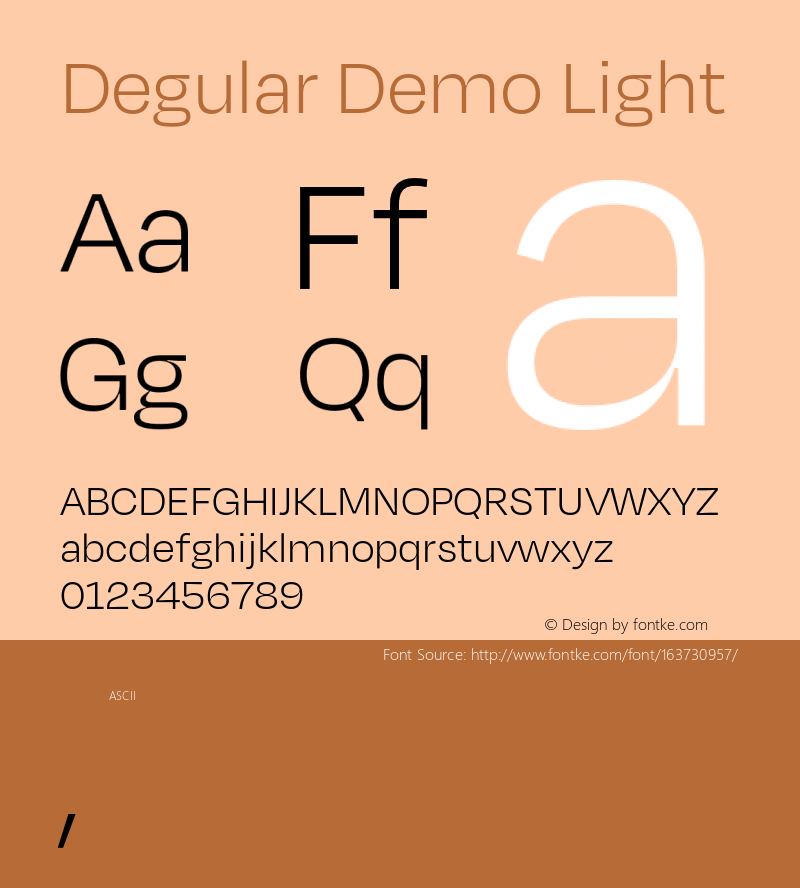 Degular Demo Light Version 1.000;PS 0.0;hotconv 16.6.54;makeotf.lib2.5.65590 Font Sample