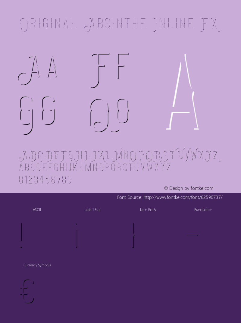 Original Absinthe Inline FX Version 1.00;November 6, 2019;FontCreator 12.0.0.2521 64-bit Font Sample