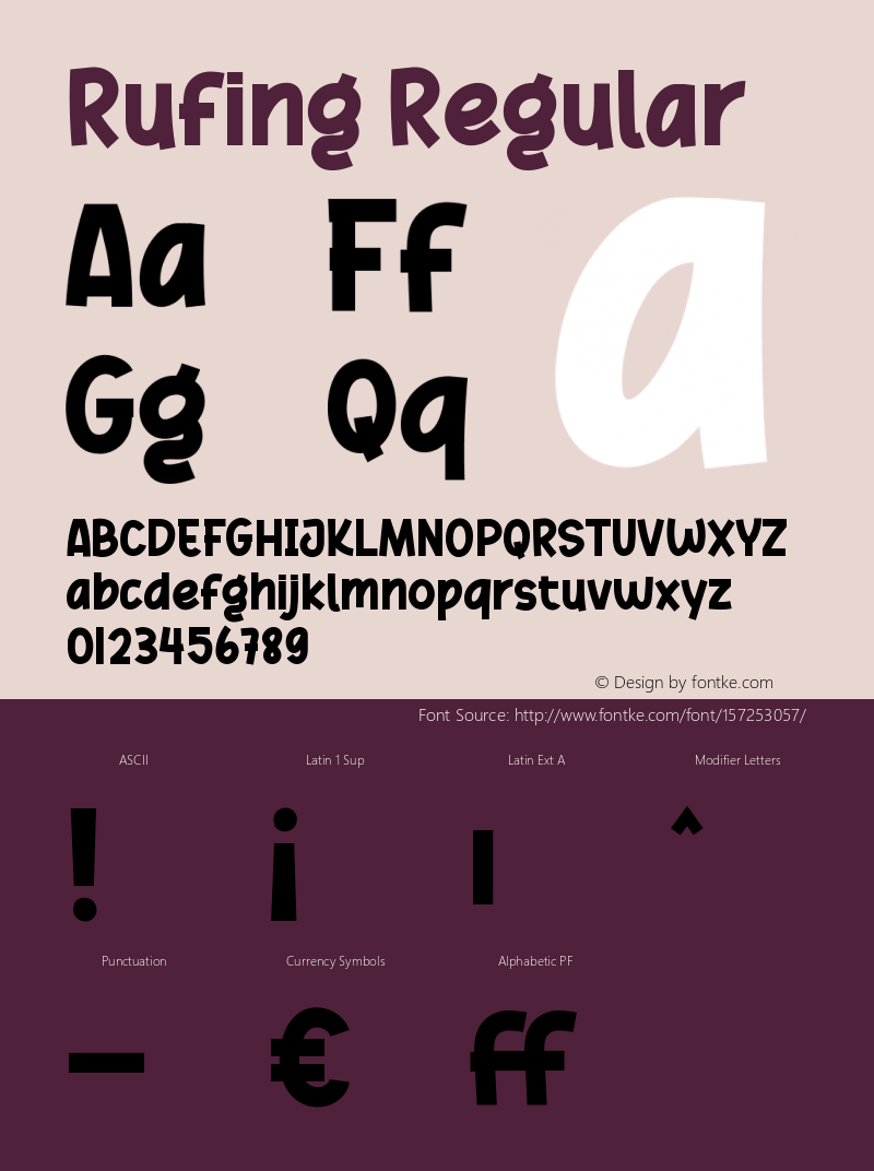 Rufing Version 1.002;Fontself Maker 3.5.4 Font Sample