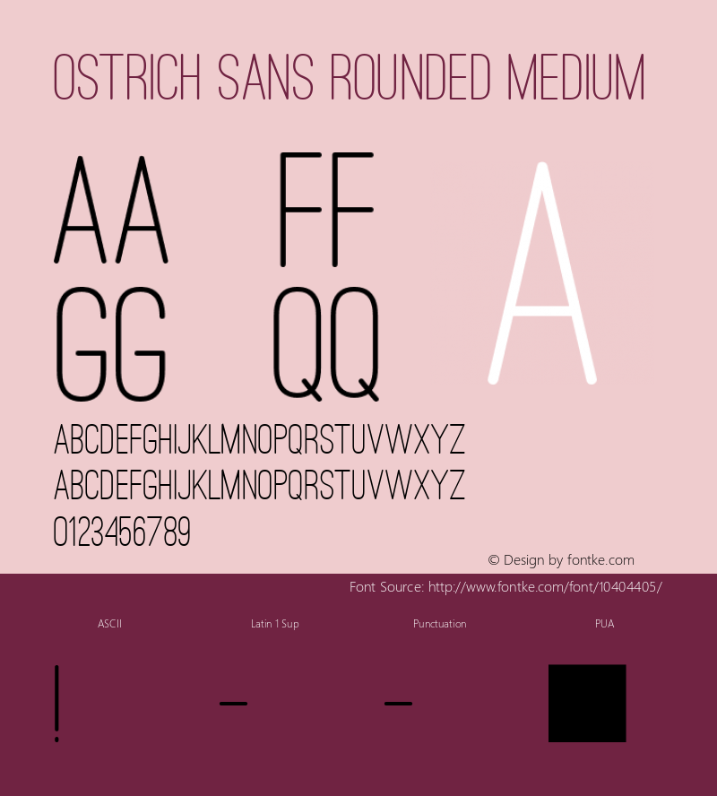 Ostrich Sans Rounded Medium Version 1.001 Font Sample