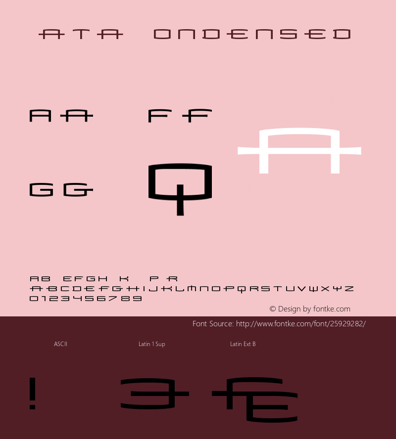 MataCond Version 001.000 Font Sample