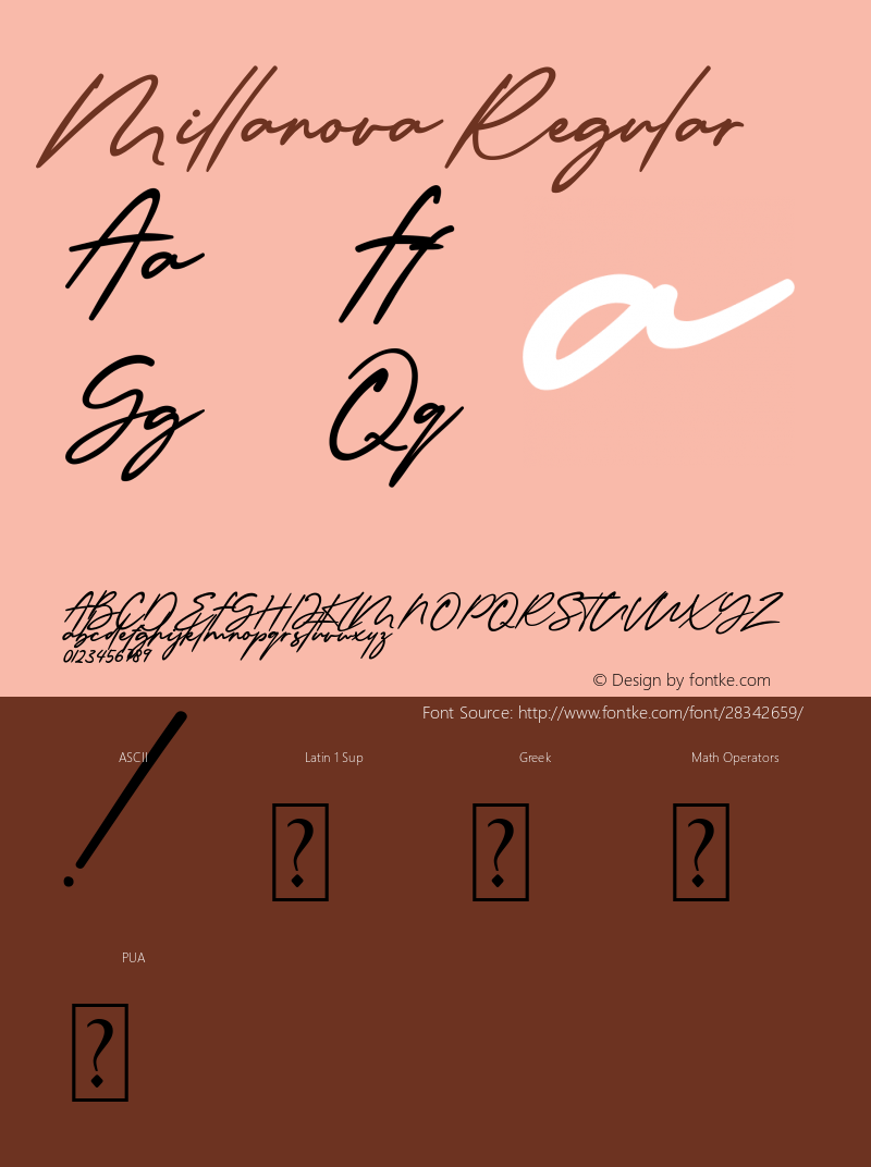 Millanova Version 1.00;December 28, 2018;FontCreator 11.5.0.2421 64-bit Font Sample