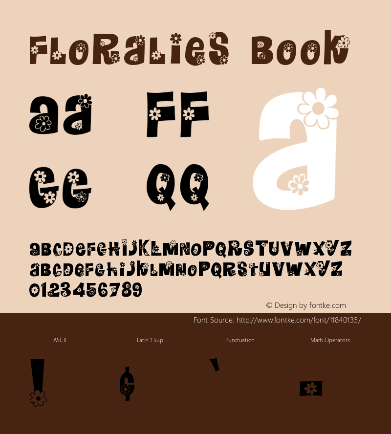 Floralies Book Version Altsys Fontographer Font Sample