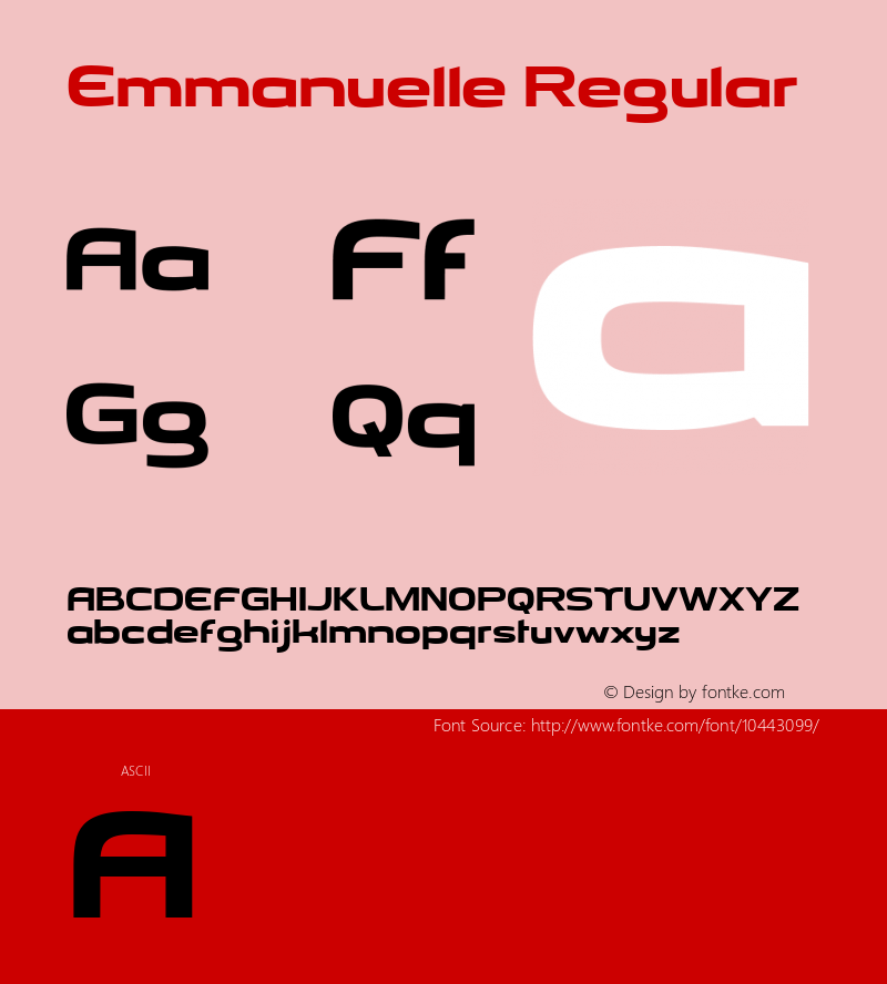 Emmanuelle Regular Unknown Font Sample