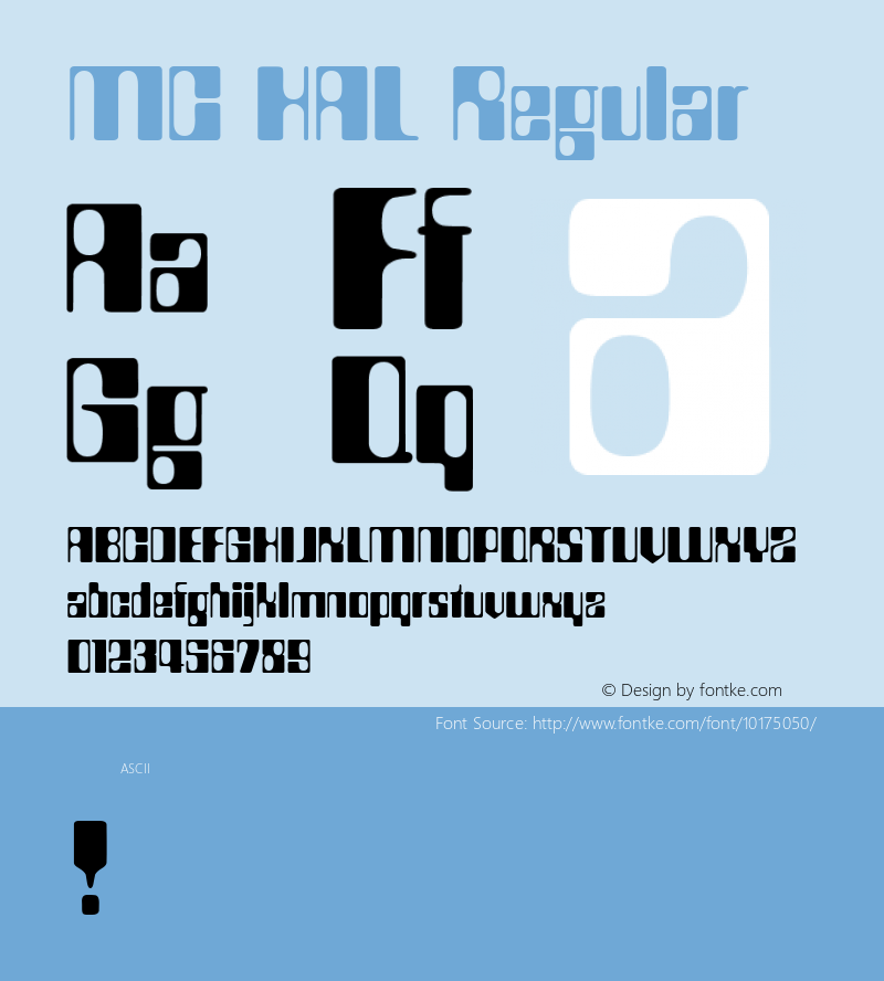 MC HAL Regular MC 1.0 Font Sample