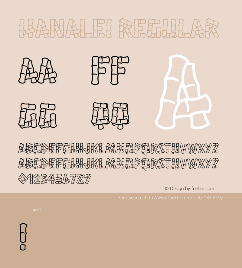 Hanalei Version 1.0 Font Sample