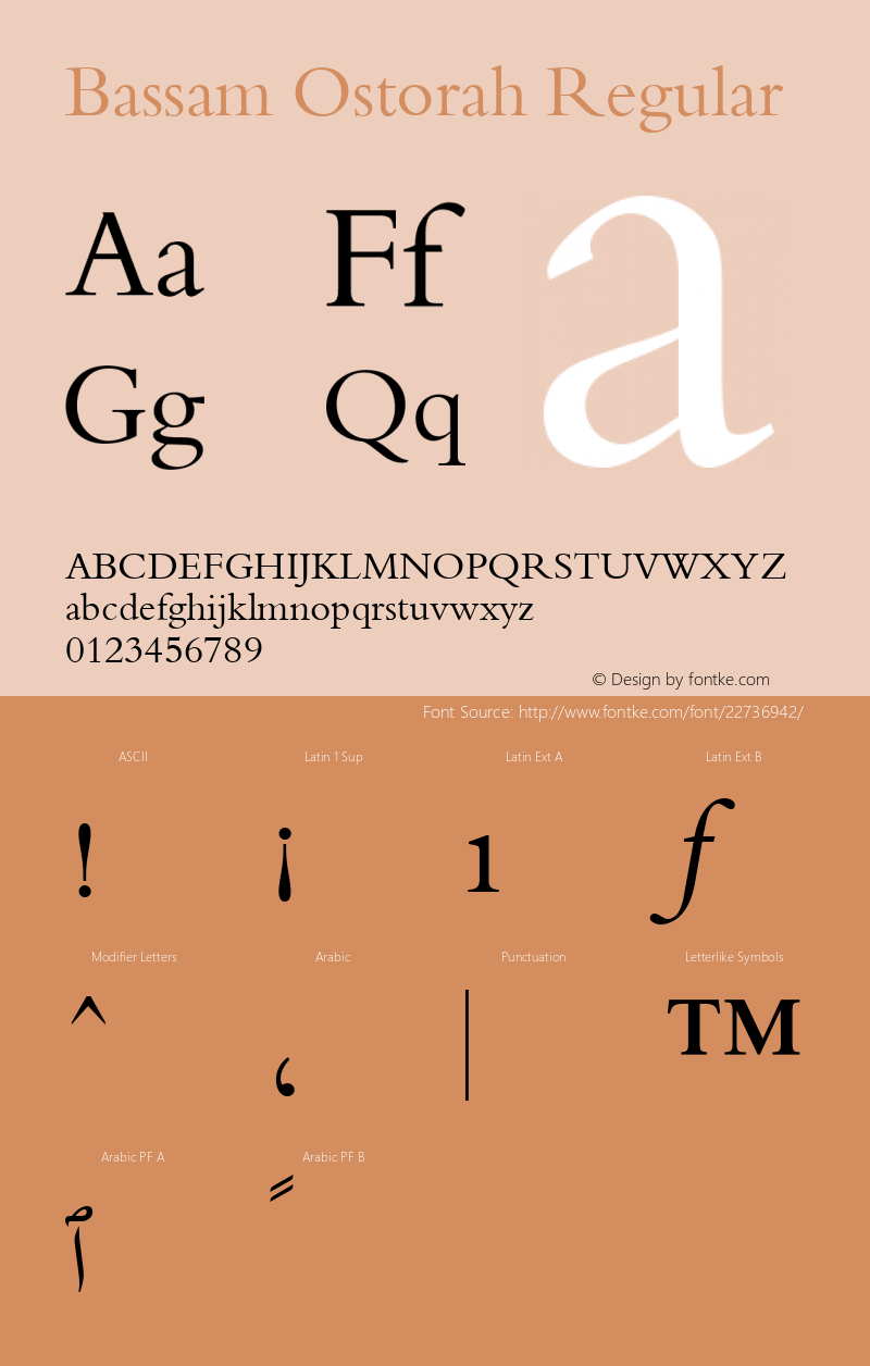 Bassam Ostorah Bassam Systems 10-Nov-2000 Font Sample