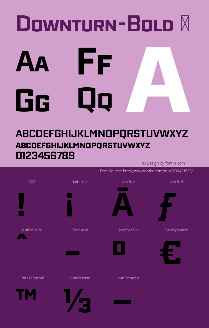 ☞Downturn-Bold 1.000;com.myfonts.easy.dunwich.downturn.bold.wfkit2.version.3ebE图片样张