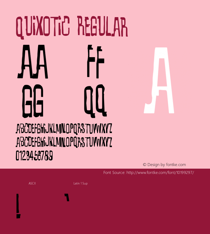 Quixotic Regular 001.000 Font Sample