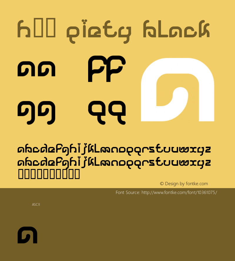 H74 Piety Black Fontographer 4.7 9/8/09 FG4M­0000020070 Font Sample