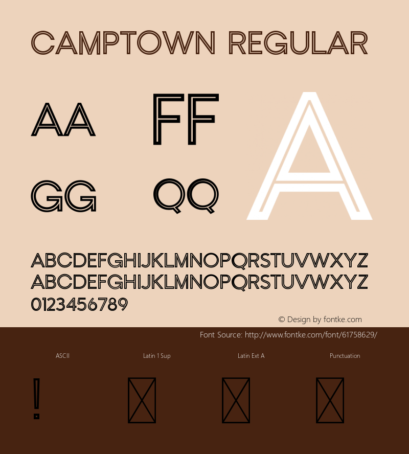 CAMPTOWN Version 1.003;Fontself Maker 3.5.1 Font Sample