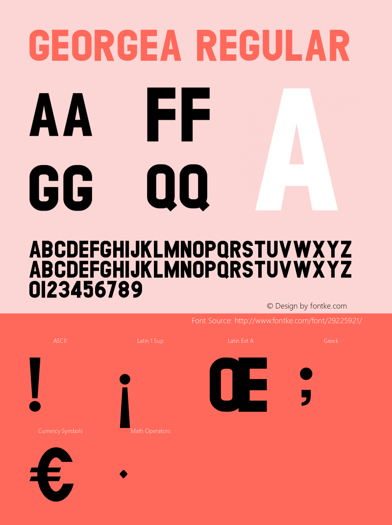 GEORGEA Version 1.00;January 21, 2019;FontCreator 11.5.0.2430 64-bit Font Sample