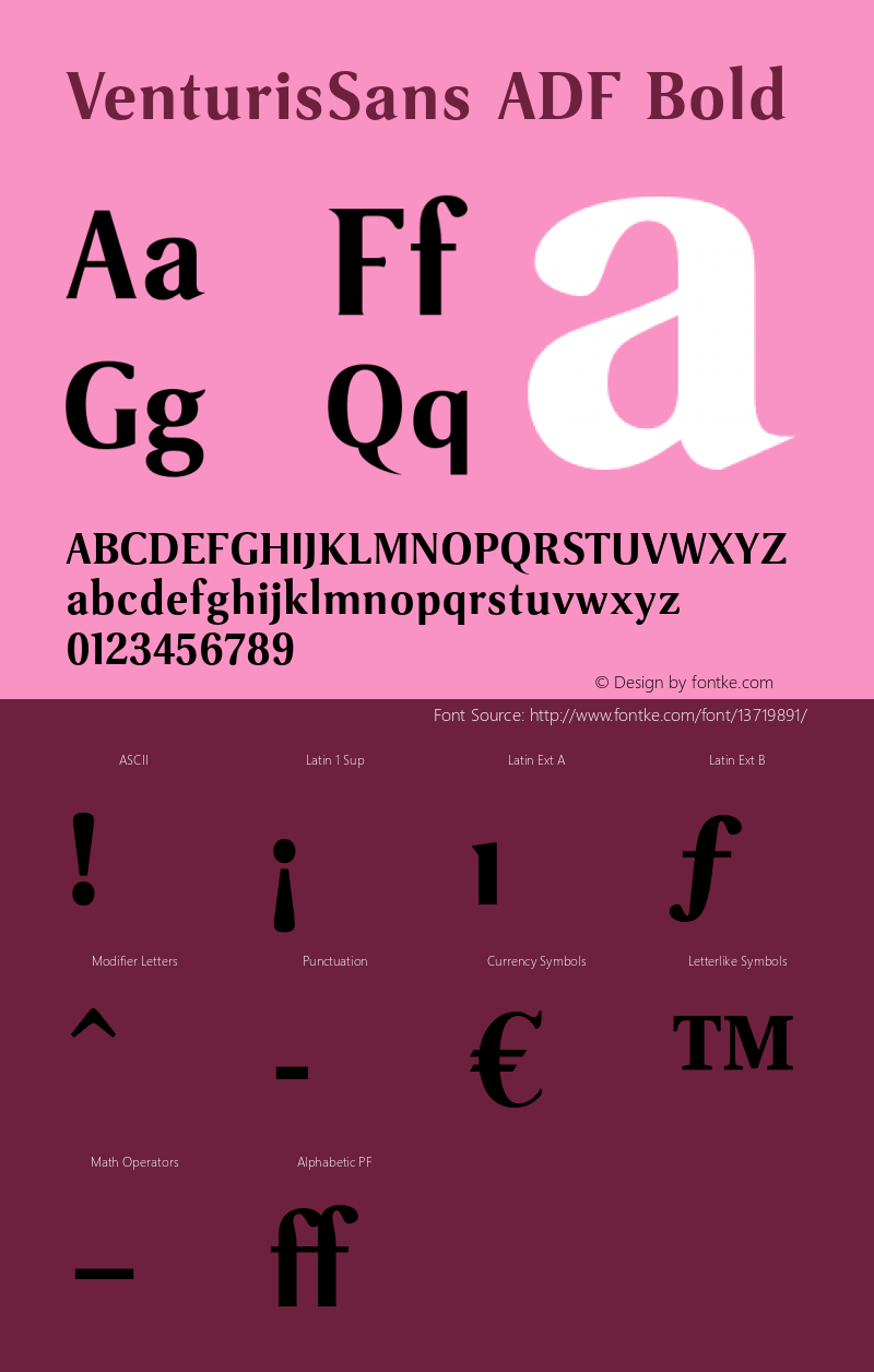 VenturisSans ADF Bold 1.005;FFEdit Font Sample