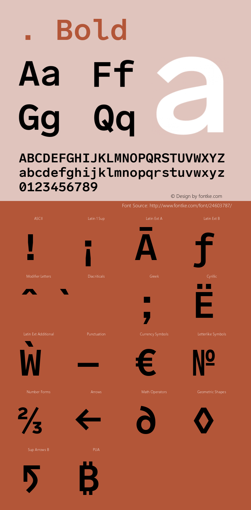 . Version 1.100 Font Sample