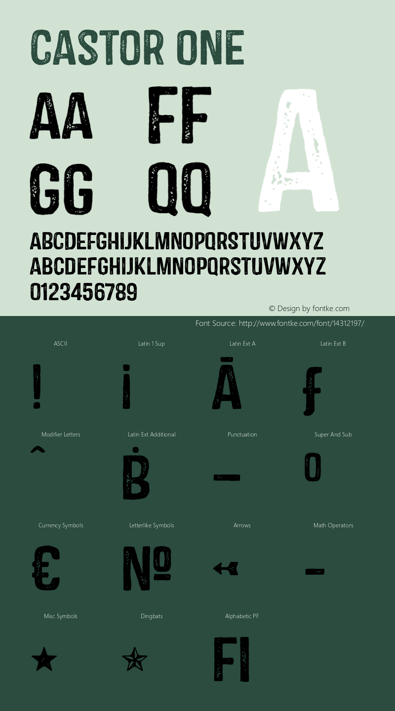 Castor One Version 1.000;com.myfonts.albatross.castor.one.wfkit2.46Kx Font Sample