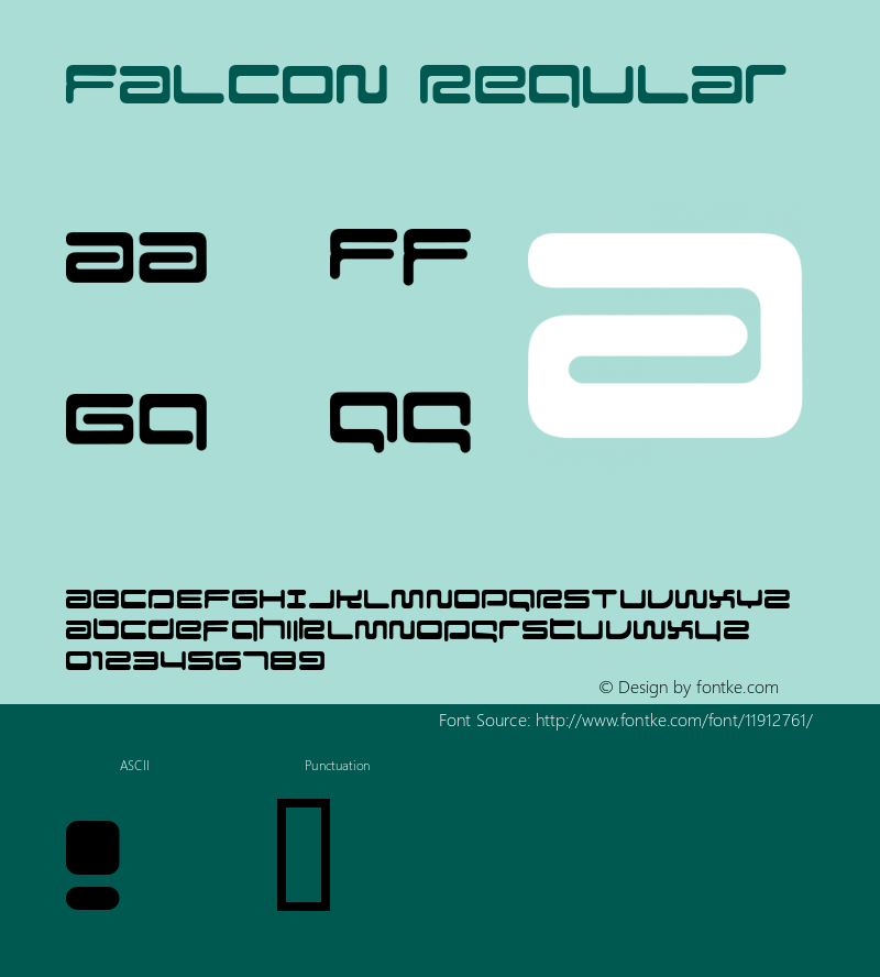 Falcon Regular Altsys Fontographer 4.1 98.8.15 Font Sample