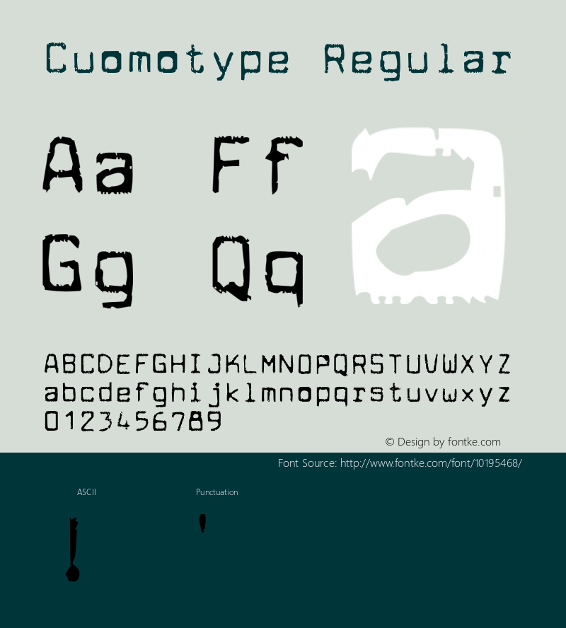 Cuomotype Regular 001.000 Font Sample