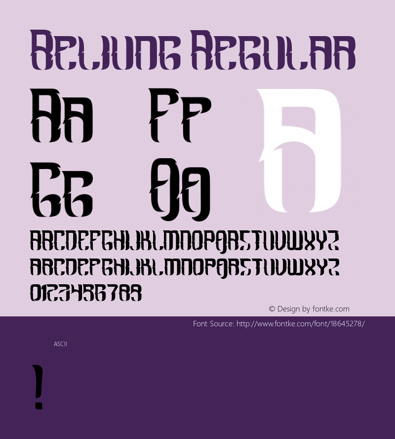 Beliung Regular Version 1.00 2016 Font Sample