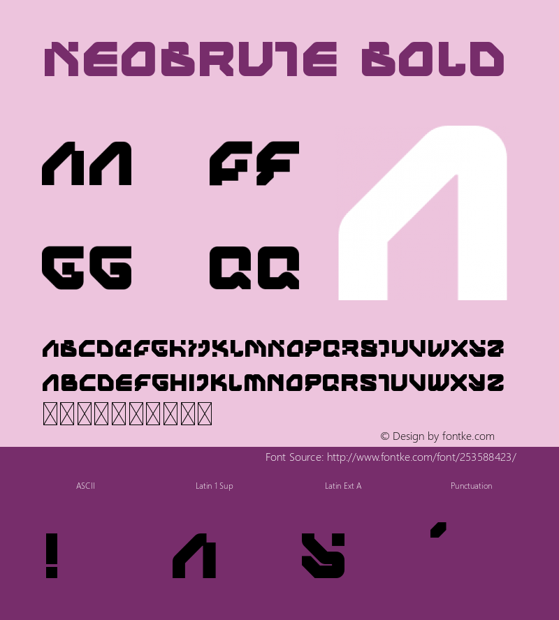 NeoBrute Bold Version 1.002;Fontself Maker 3.5.7图片样张