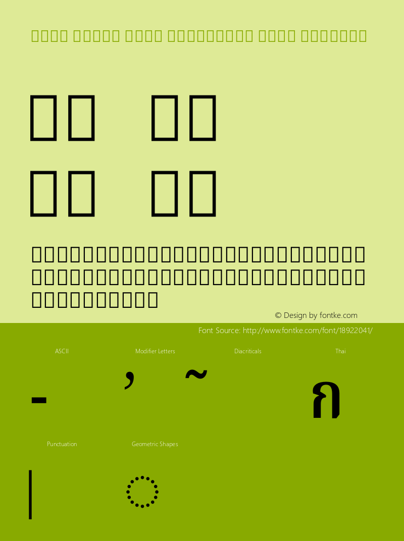 Noto Serif Thai Condensed Semi Regular Version 1.902 Font Sample
