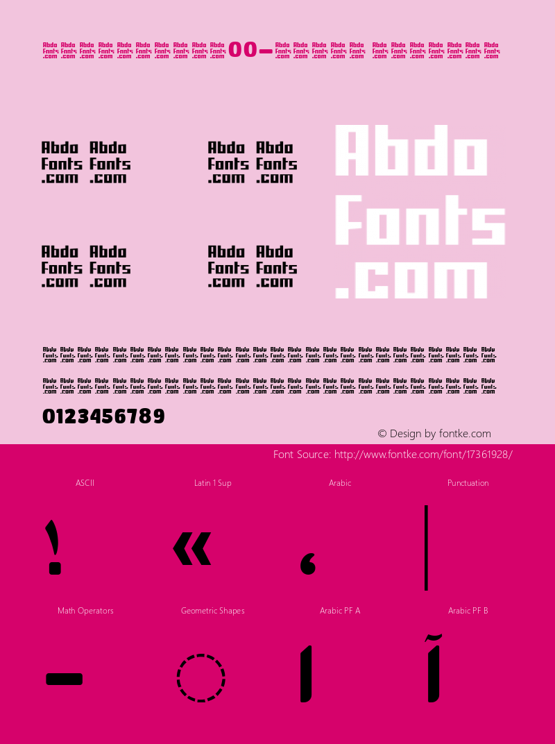 AbdoTitleW00-Light Regular Version 2.90 Font Sample