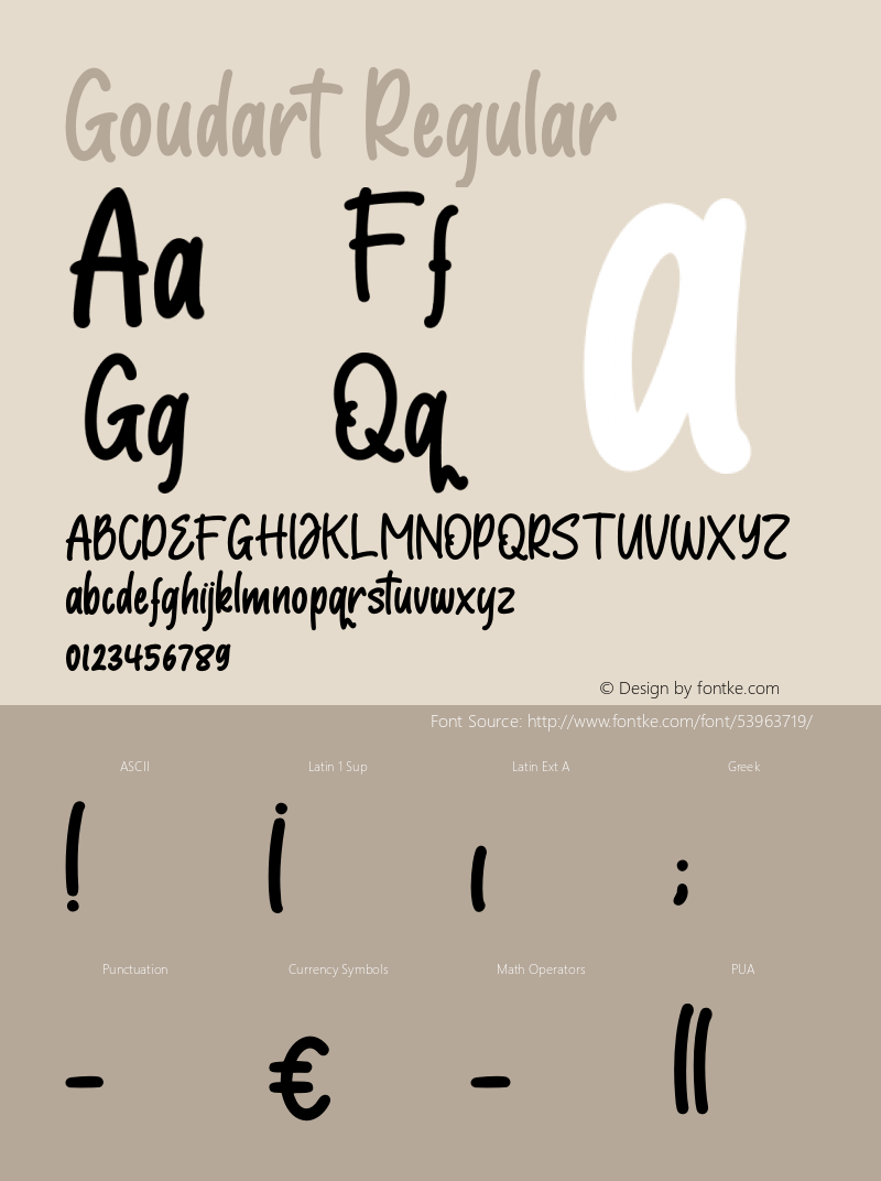 Goudart Version 1.00;January 23, 2020;FontCreator 11.5.0.2421 64-bit Font Sample