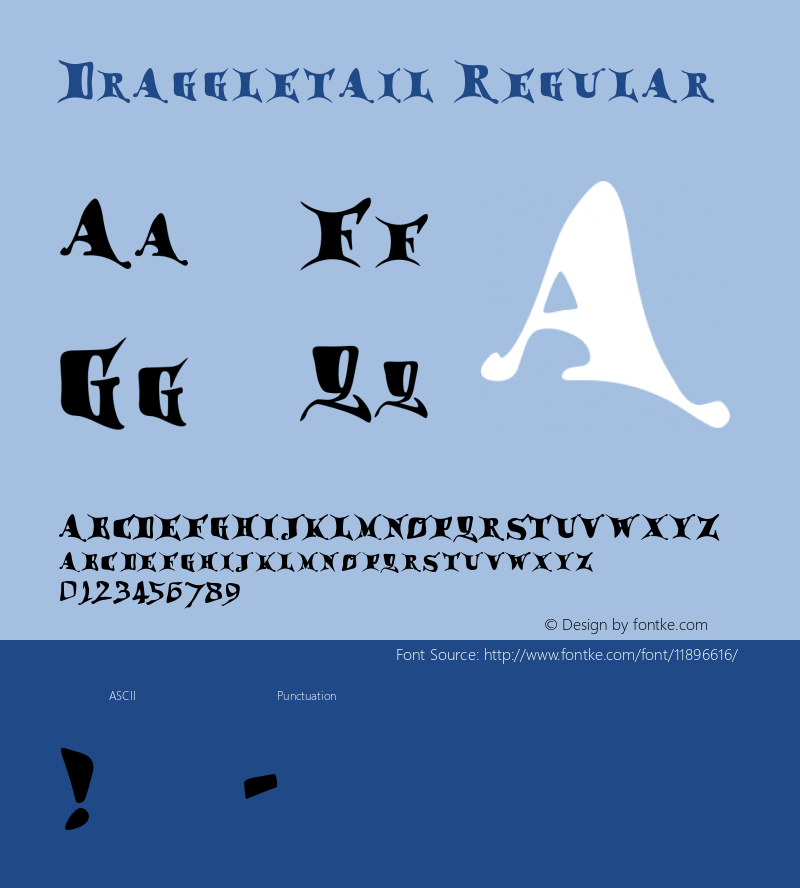 Draggletail Regular The Toasty Toes Remix Font Sample