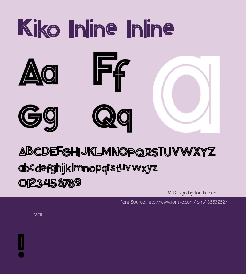 Kiko Inline Inline Version 1.000 Font Sample