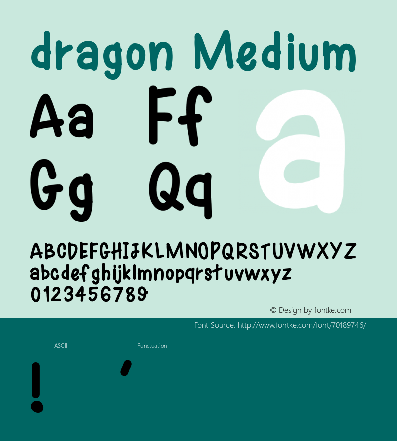 dragon Version 001.000 Font Sample