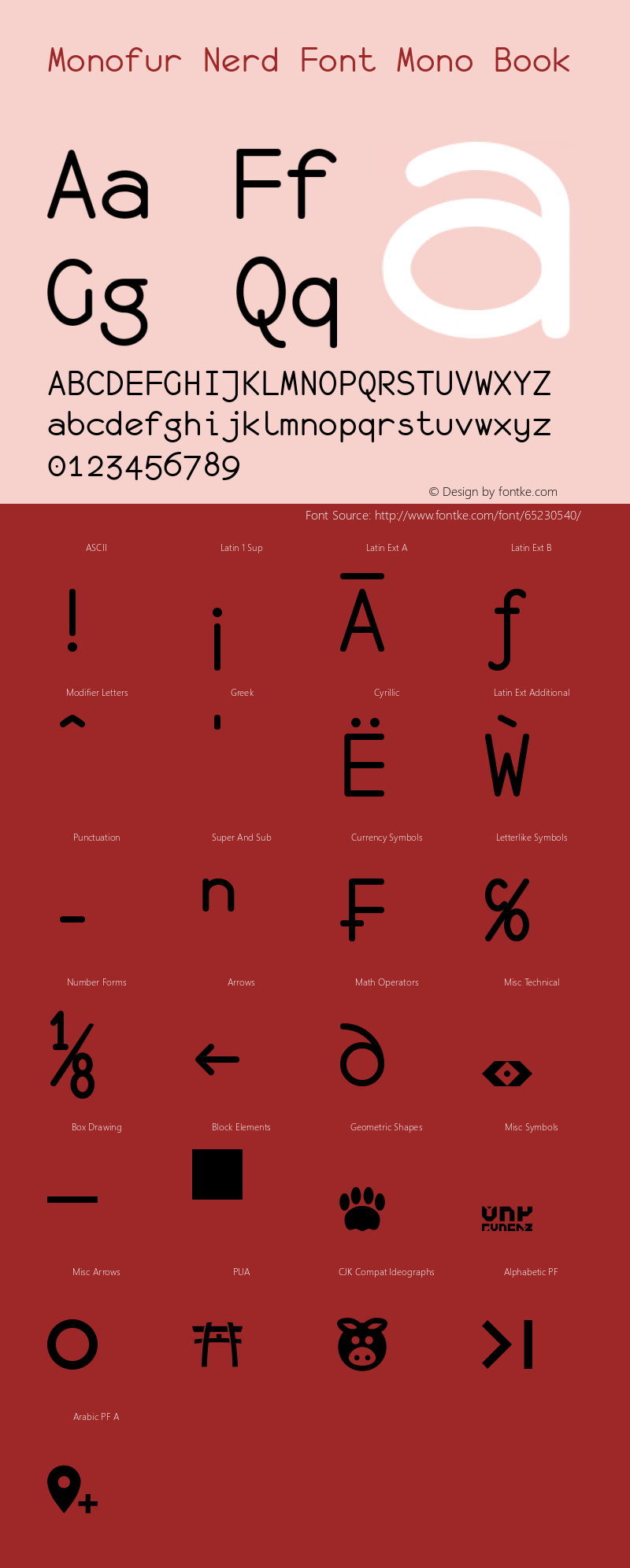 monofur Nerd Font Complete Mono 1.0 2000-03-28 Font Sample