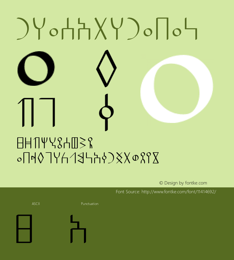 Archaic South-Arabian Version 001.001 Font Sample