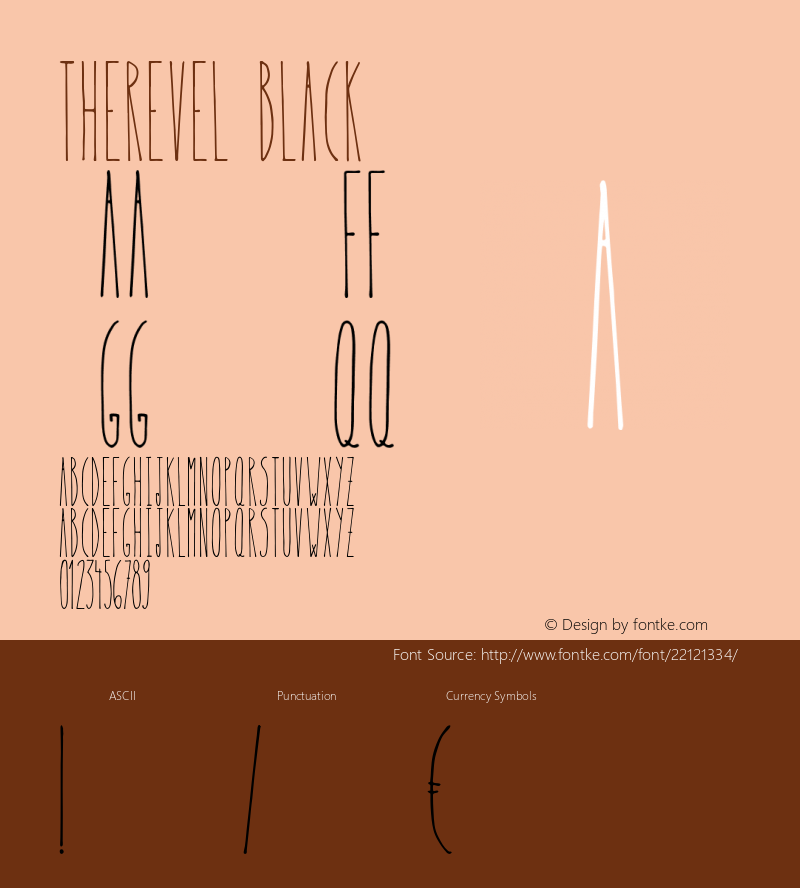 Therevel Black Version 1.00 2015 Font Sample