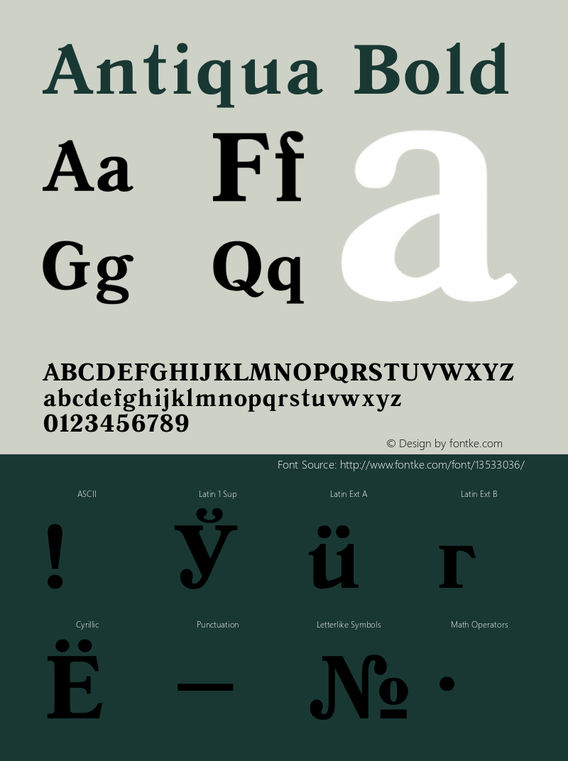 Antiqua Bold Converted from t:\ANT75___.BF1 by ALLTYPE Font Sample