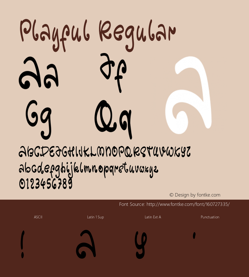 Playful Version 1.001;Fontself Maker 3.5.4 Font Sample