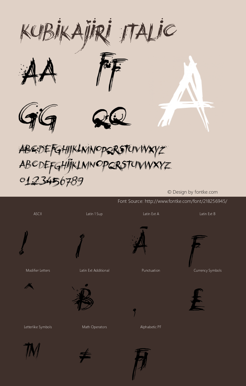 Kubikajiri-Italic Version 1.001图片样张