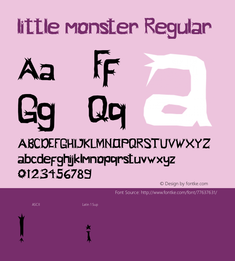 little monster Version 001.000 Font Sample