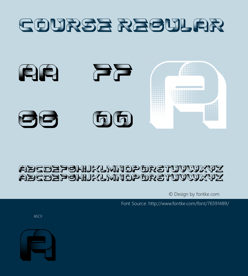 Course Regular Version 1.000 Font Sample