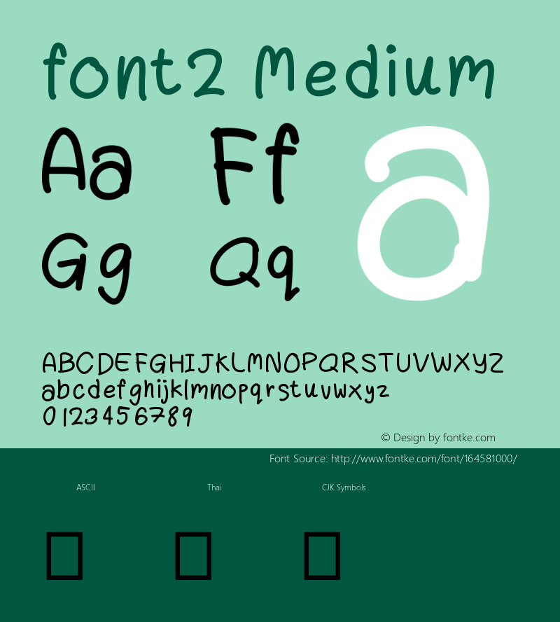 font2 Version 001.000 Font Sample