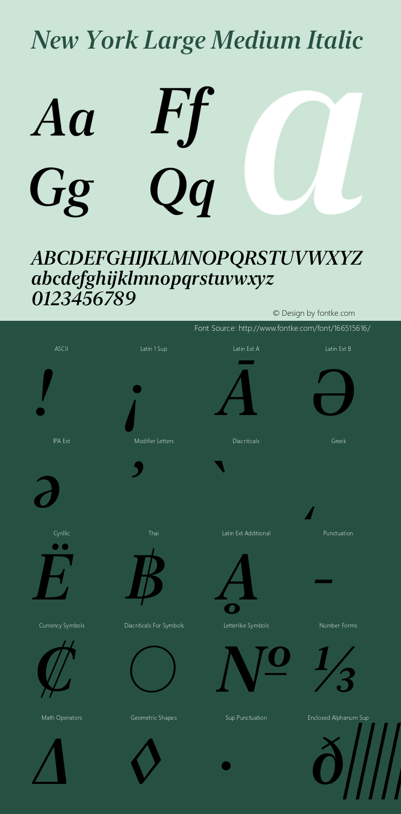 New York Large Medium Italic Version 16.0d1e4 Font Sample